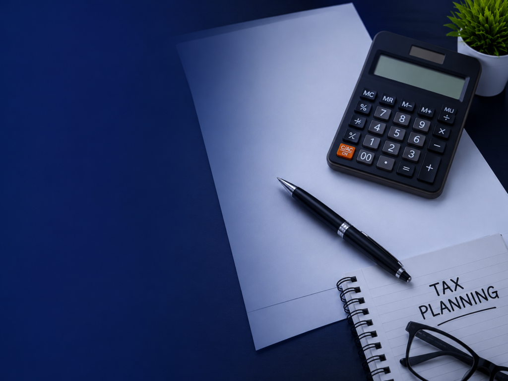 Professional tax planning and accounting services illustration